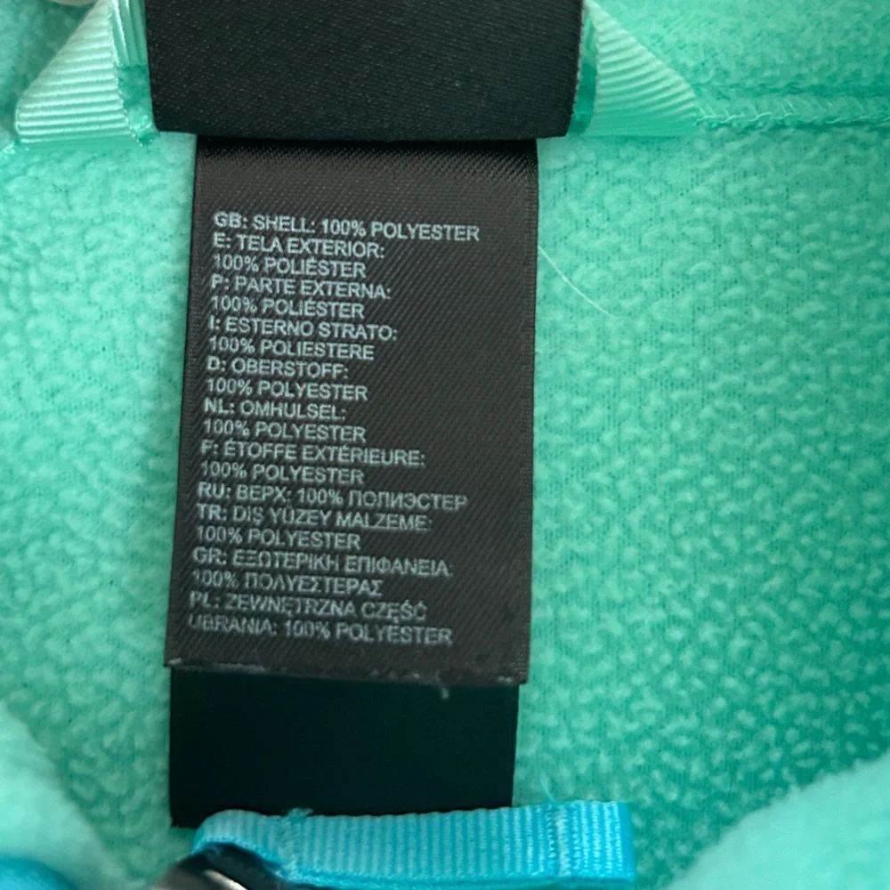 The North Face turquoise blue